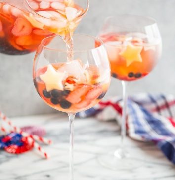 Red, White, and Blue Wine Sparklers