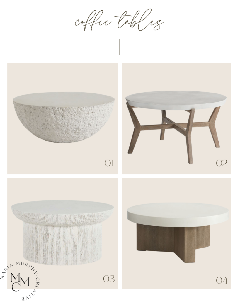 Coastal Inspired Back Pation Coffee Tables