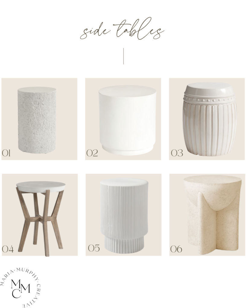 Coastal Inspired Back Patio Side Tables