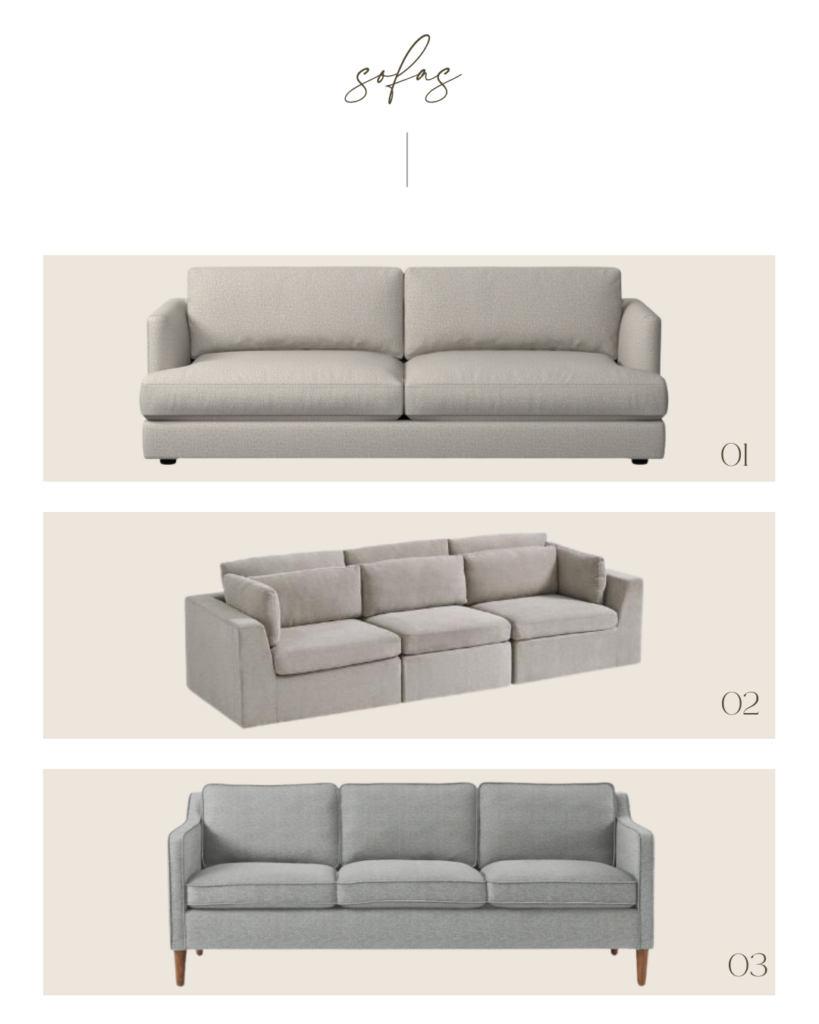 neutral modern basement sofas
