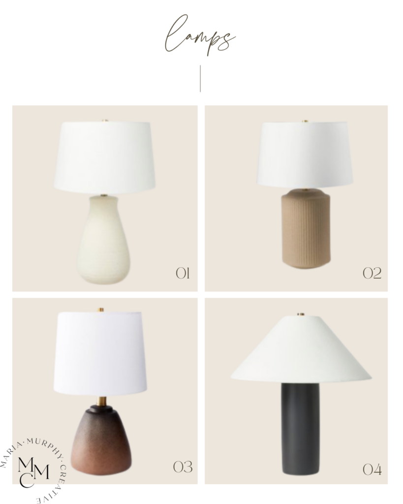 neutral modern basement lamps
