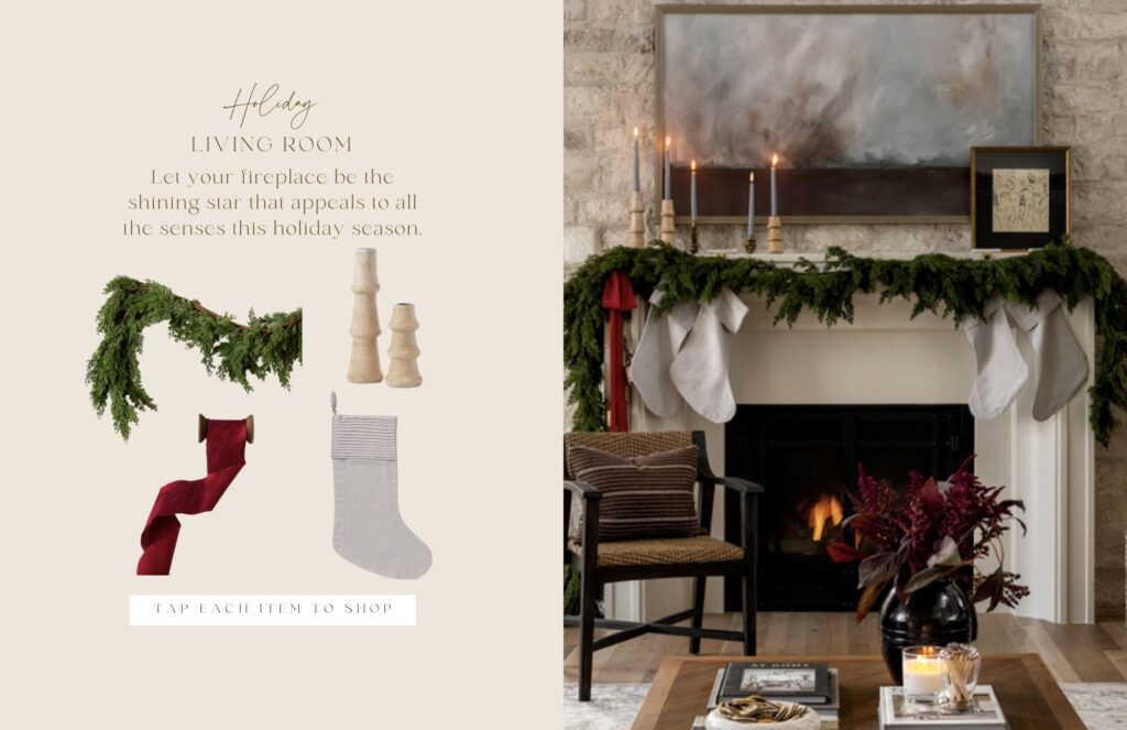 Home Decor Holiday Catalogue-Living Room Mantel